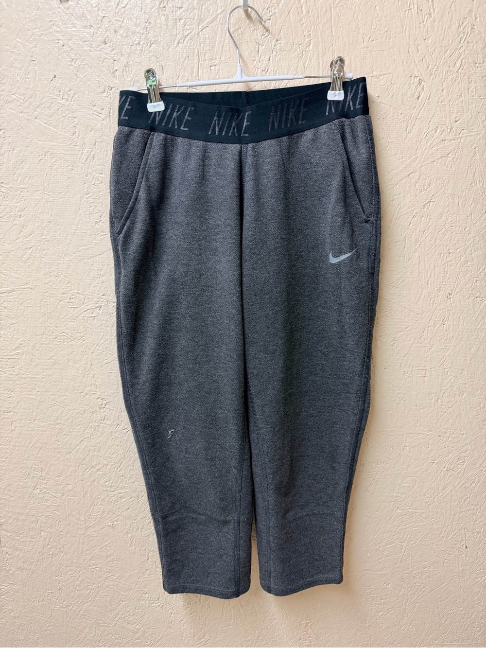Nike Charcoal Gray Jogger Sweatpants with Black Branded Waistband